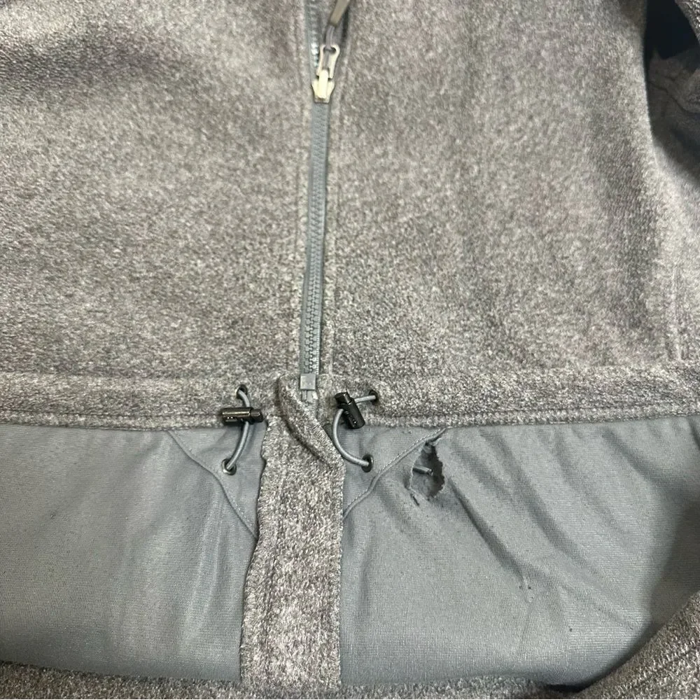 The North‎ Face Mens Size Large Gray Jacket Full Zip Fleece Hiking Outdoor